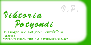 viktoria potyondi business card